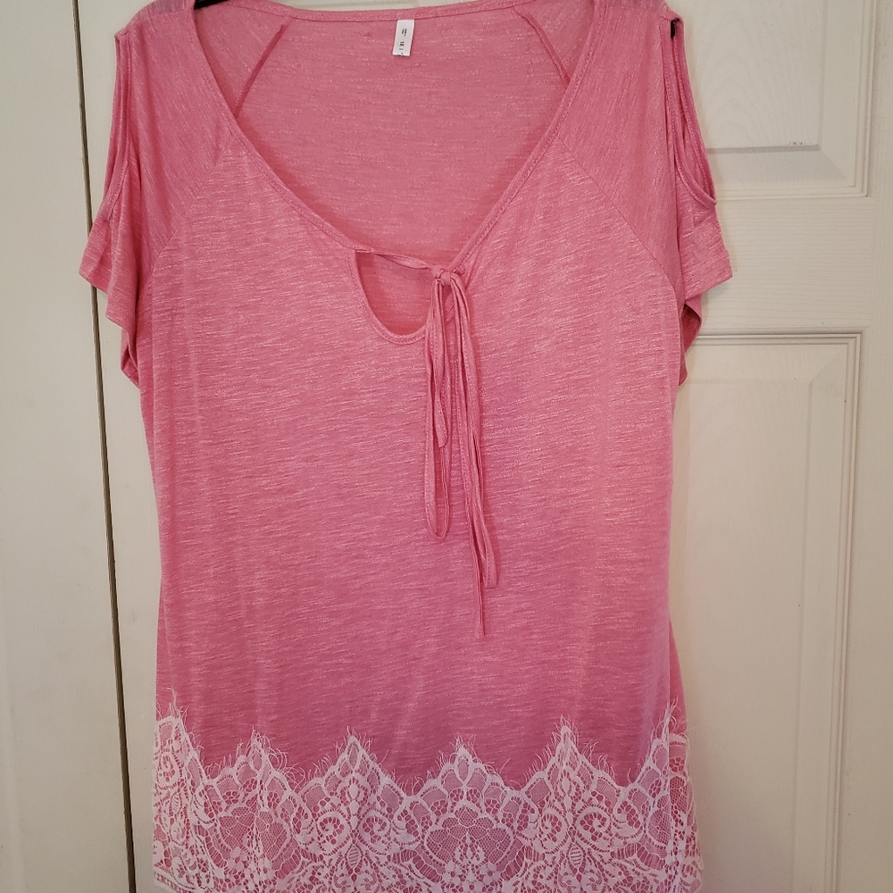 Lace trimmed top